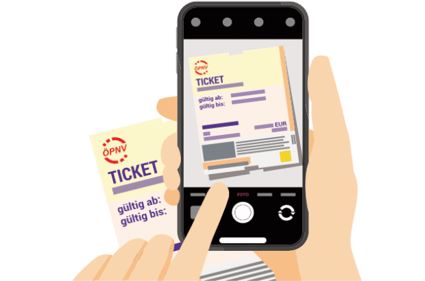 ÖPNV-Ticket scannen ÖPNV-Ticket scannen