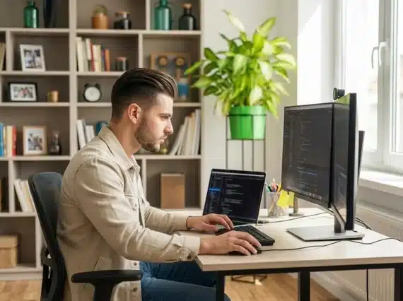 Internetzuschuss - Mann im Homeoffice - Symbolbild